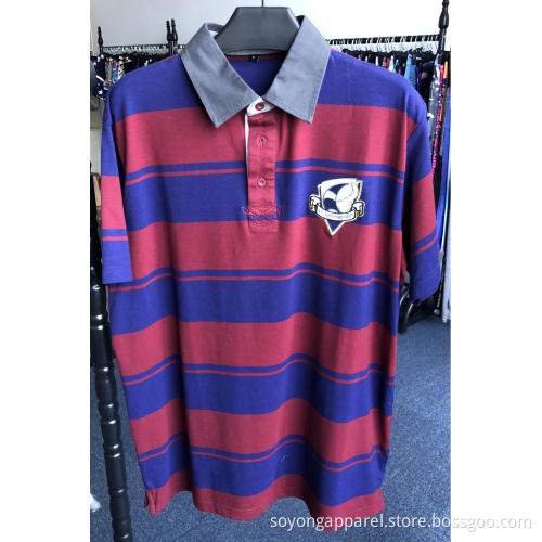 100% Pure Cotton Men's Yarn Dyed Polo Shirts